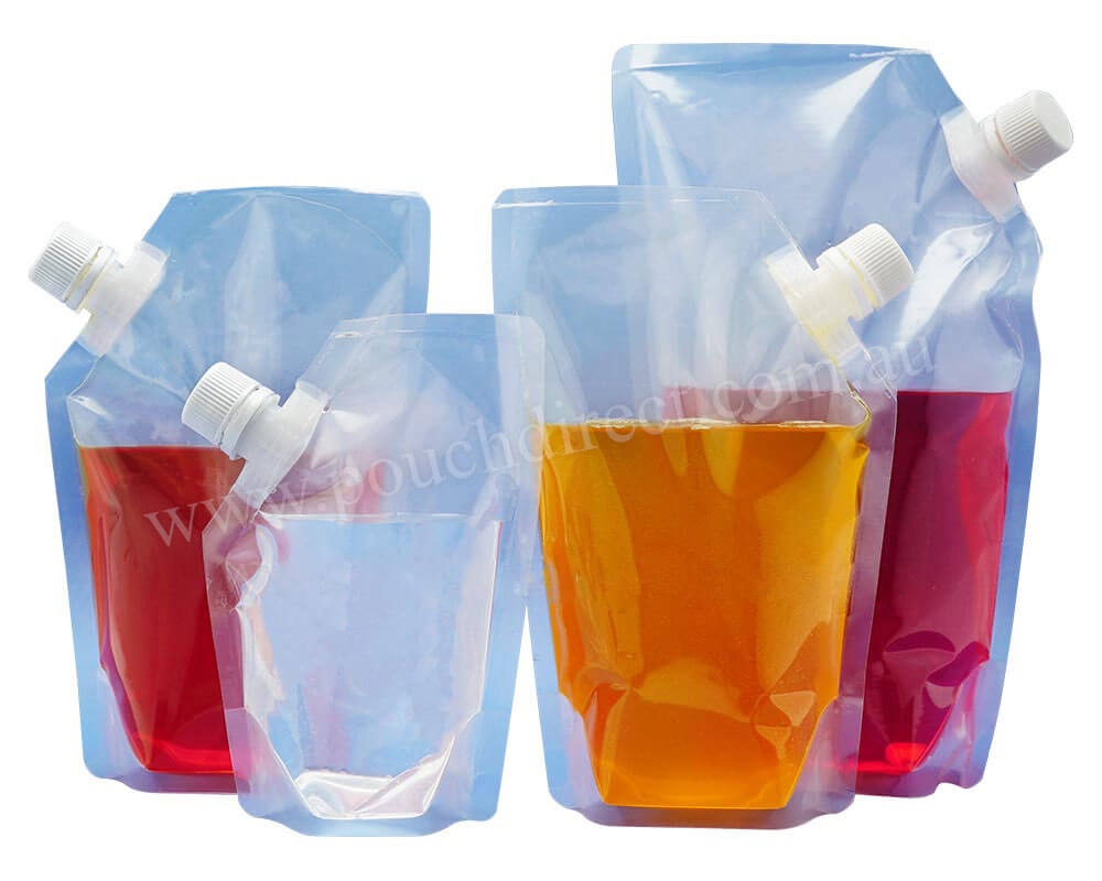 16 mm Corner Spout Pouches Clear