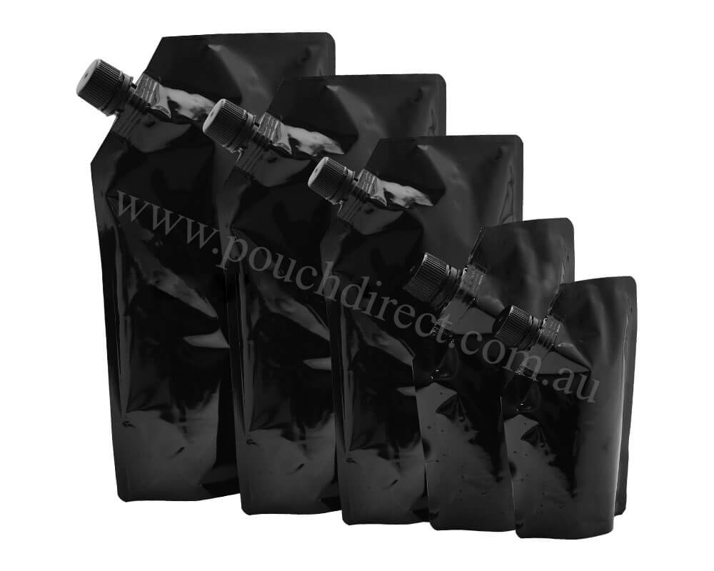 16 mm Corner Spout Pouches Black