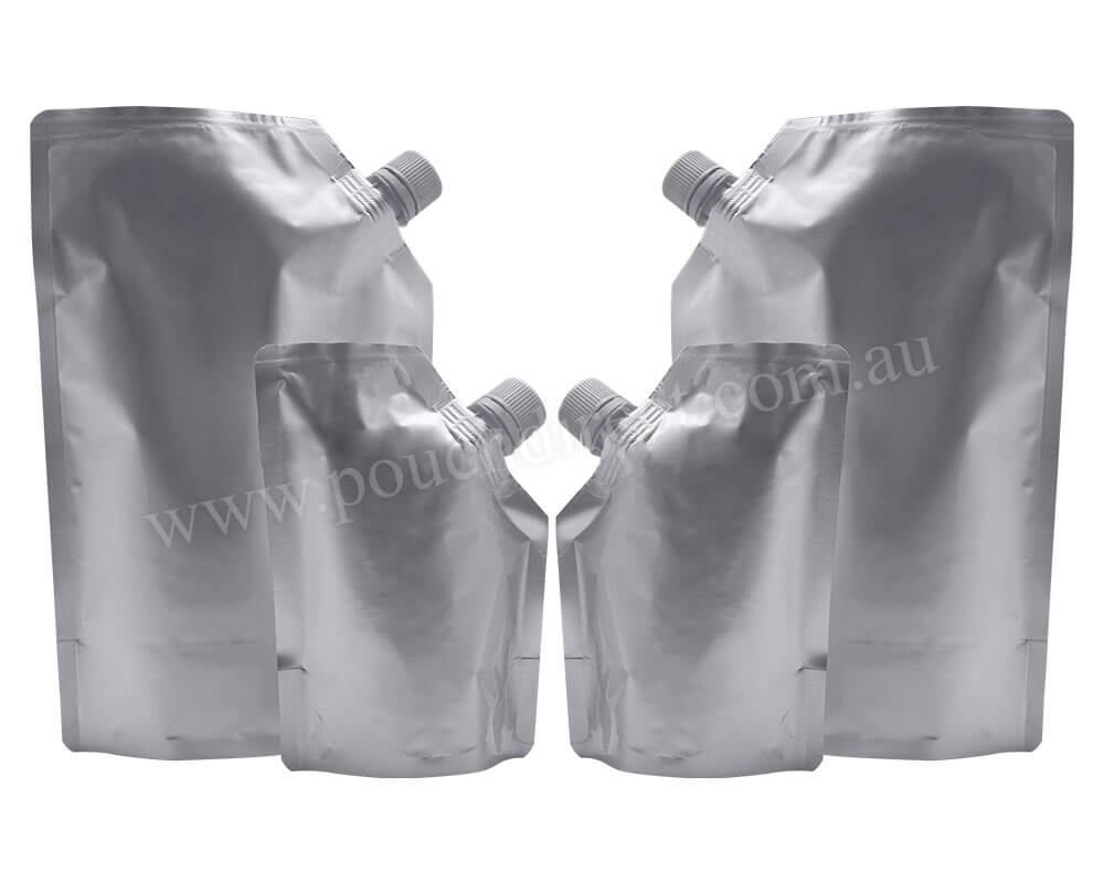 16mm Spout Pouches Silver Matt