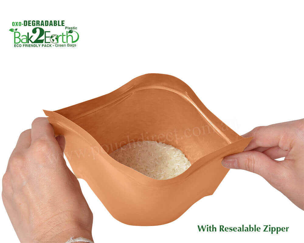 Oxo-Degradable With Resealable Zipper