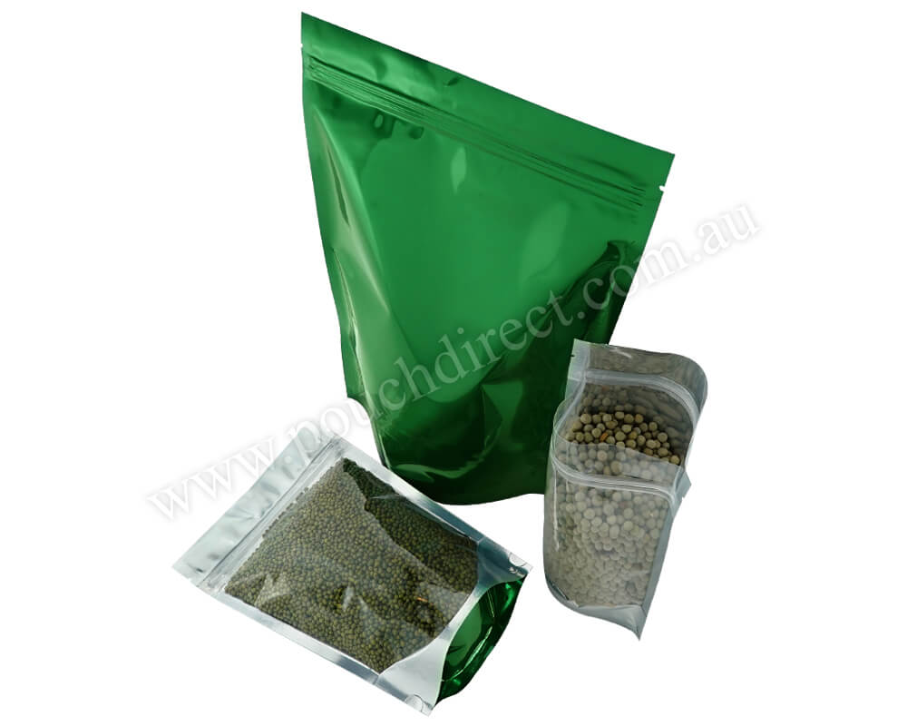 Clear Green Pouches