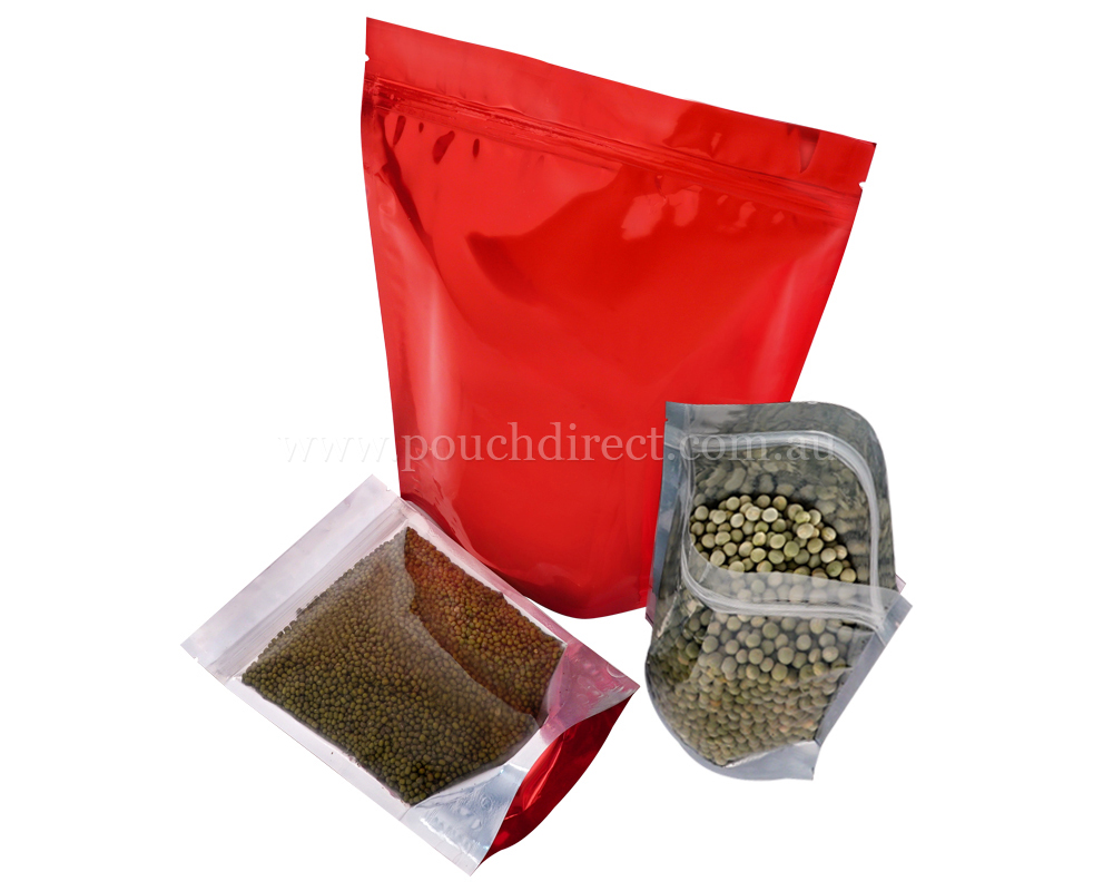 Clear Red Pouches