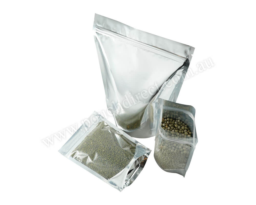 Clear Silver Pouches