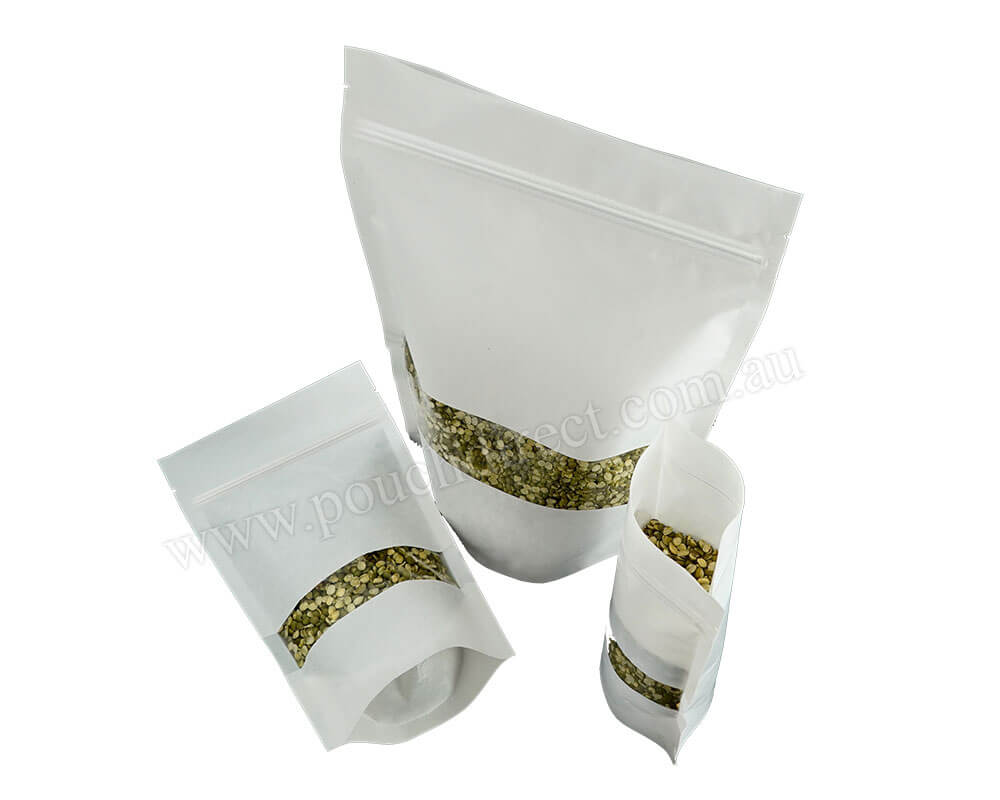 White Paper Bags With full Rectangle Window