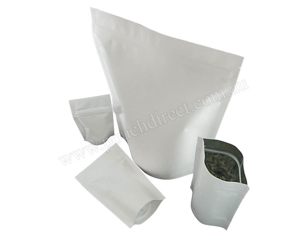 White Paper Stand Up Bags