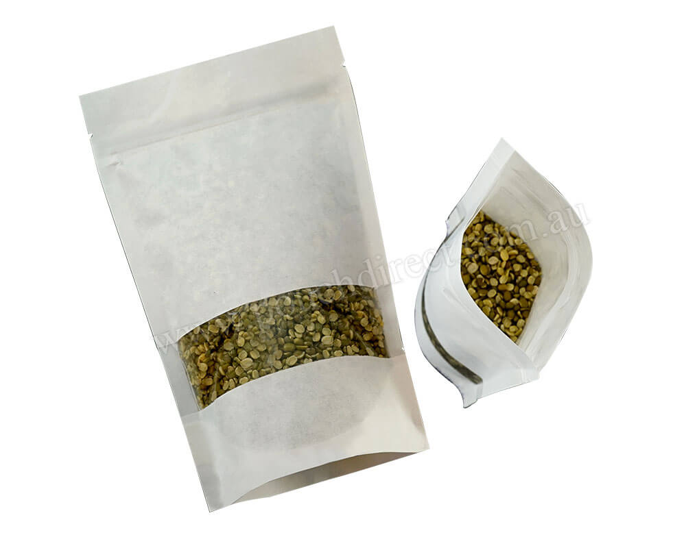 White Paper Bags With full Rectangle Window