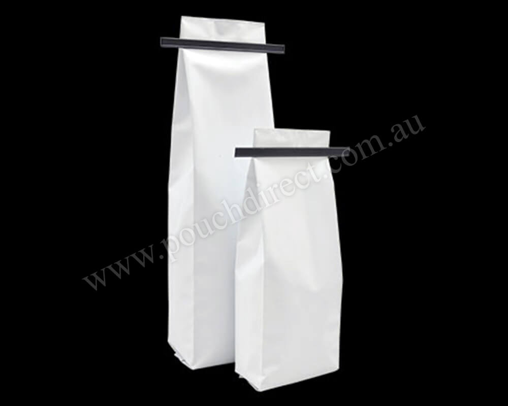 Shiny White with tin tie