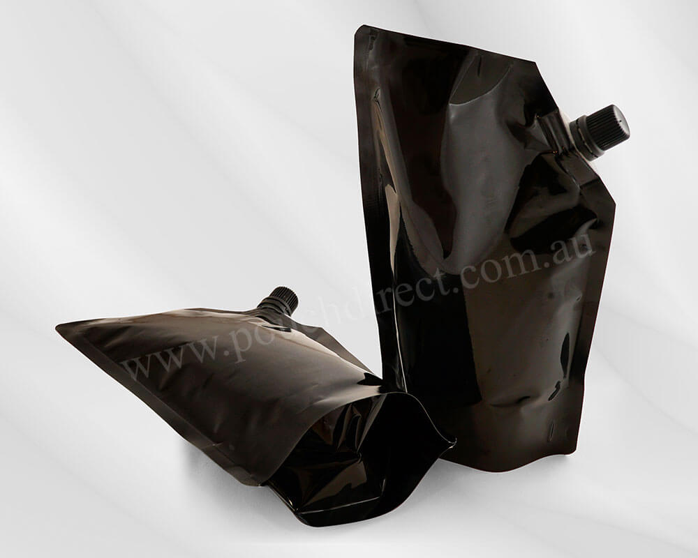 Shiny Black Spout pouch