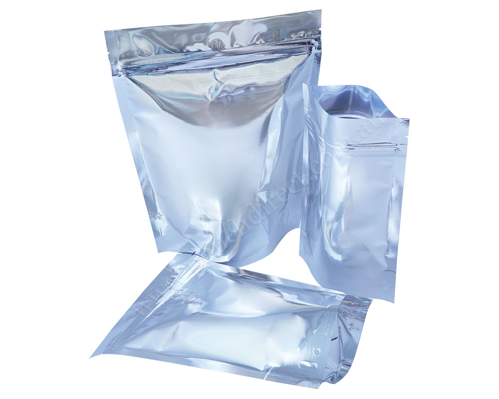 Shiny Silver Pouches
