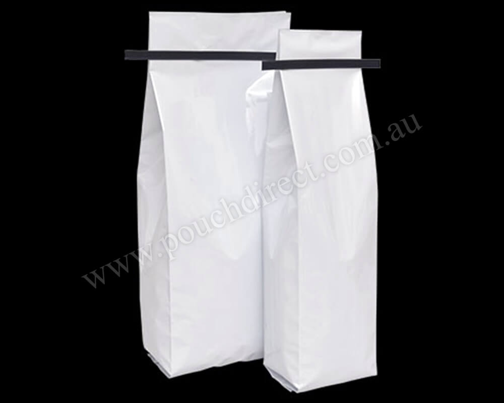 Shiny White with tin tie