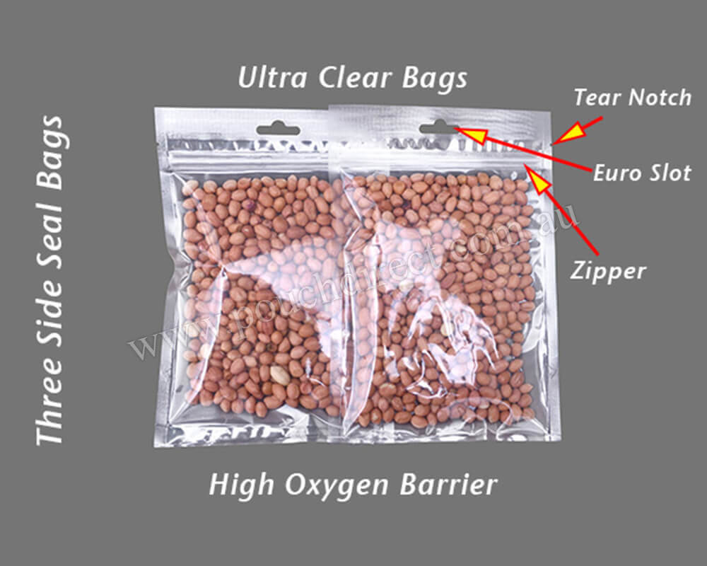 Ultra Clera Bags3gm Black Three Side Seal Bag