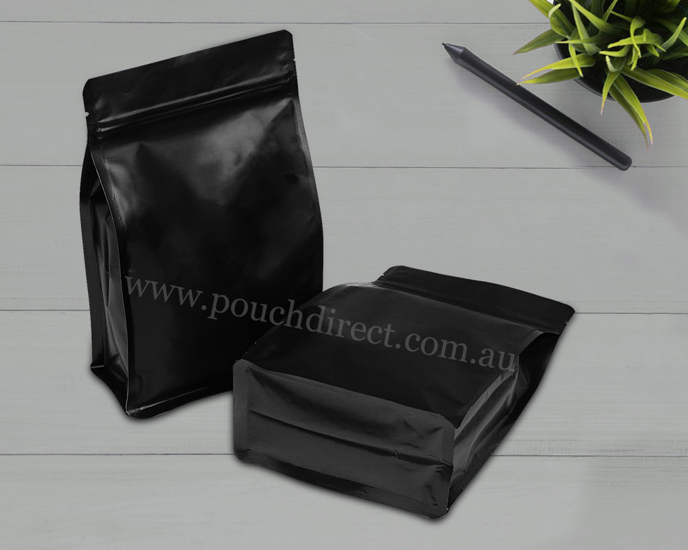 Flat Bottom Normal Zipper Matt Black